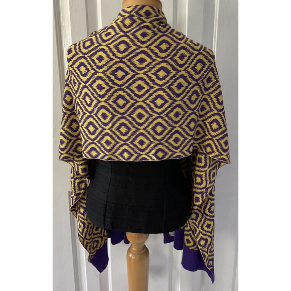 Scene Weaver Papillon Scarf Purple/Yellow Many Ways to Wear Scarf/Shawl etc. NEW - Picture 3 of 12